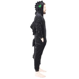 Kigurumi Onesie – kostium/piżama jednoczęściowa unisex czarna Furia